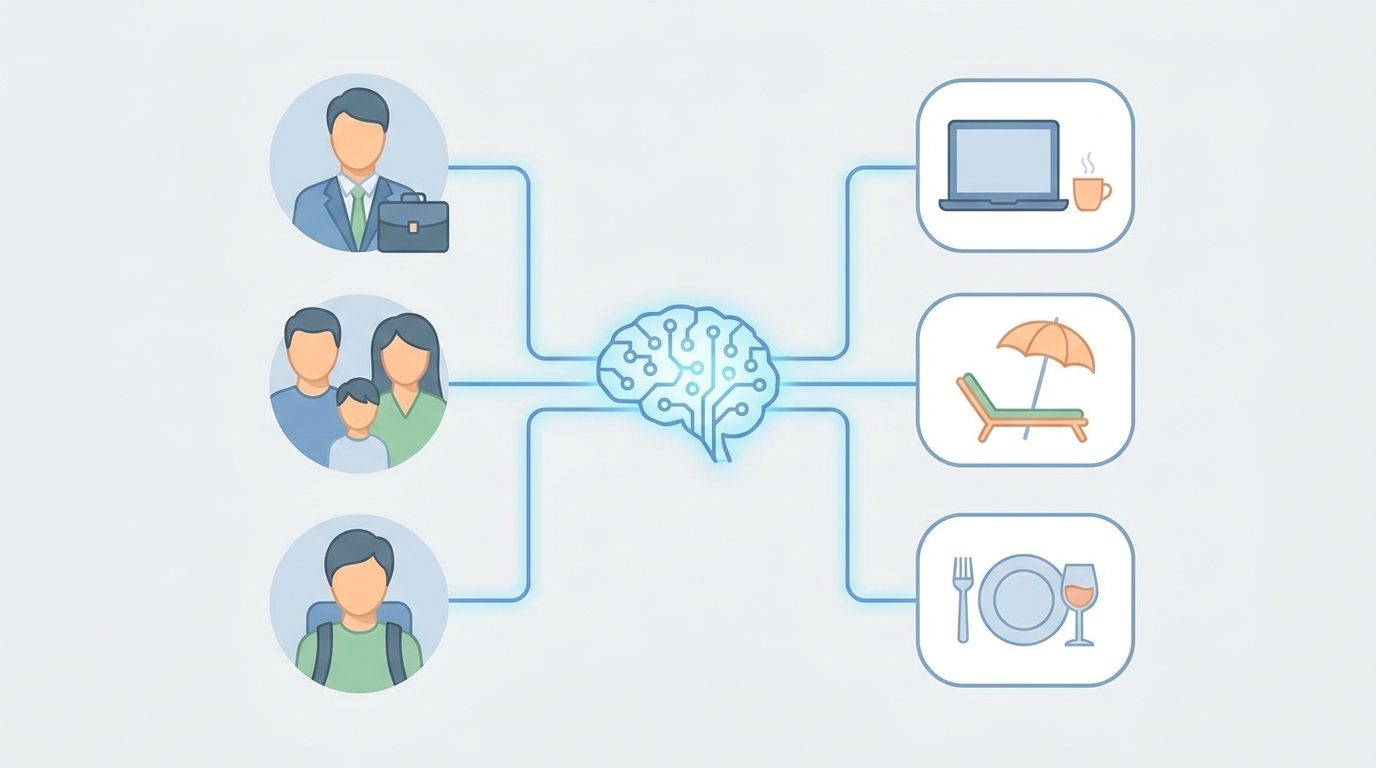 Personalizing vacation rental upsells for different guest types using AI