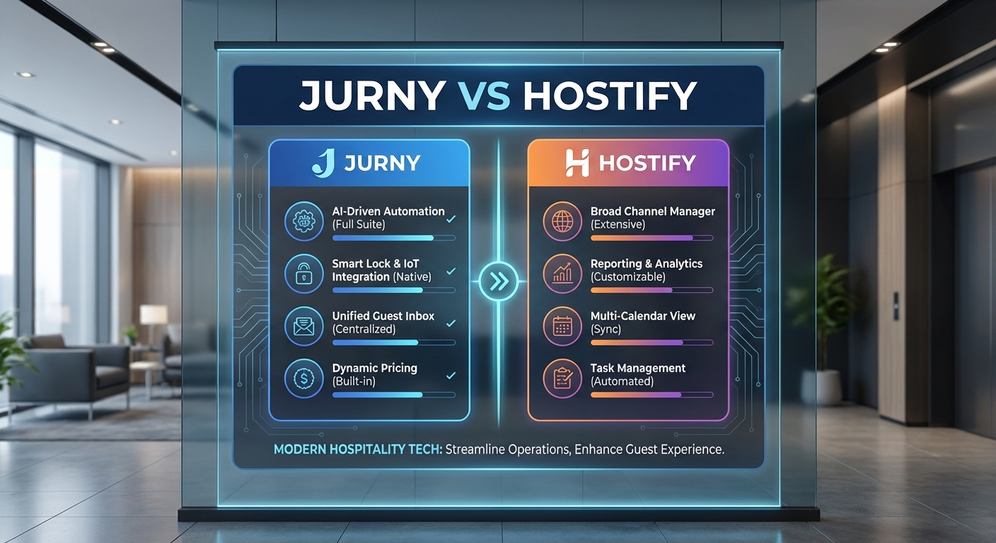 Jurny vs Hostify — property management software comparison for vacation rentals