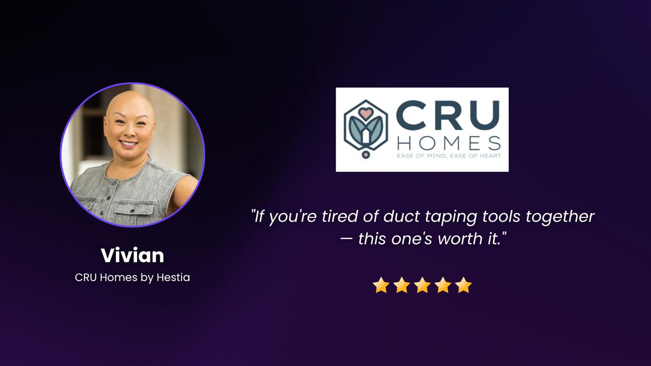 Vivian Yip, founder of CRU Homes by Hestia, shares her 3-year experience with Jurny property management software
